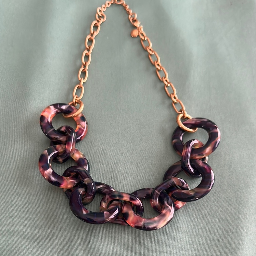 Chunky Tortoiseshell Chain Necklace
